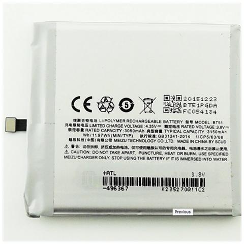 Batteria Ricambio Sostituzione 3150 Mah Meizu Mx5 Mx 5 Bt51 Pila Sostitutiva - Foto 1