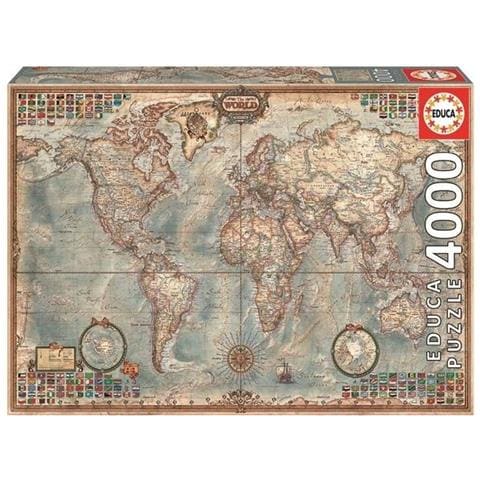 Puzzle Educa 4000 Pezzi - Mappa Del Mondo - Foto 2