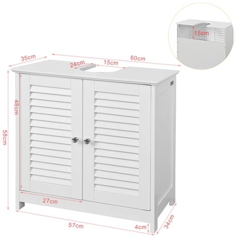 Mobile Sottolavabo 60x35x58cm Frg237-w - Foto 2