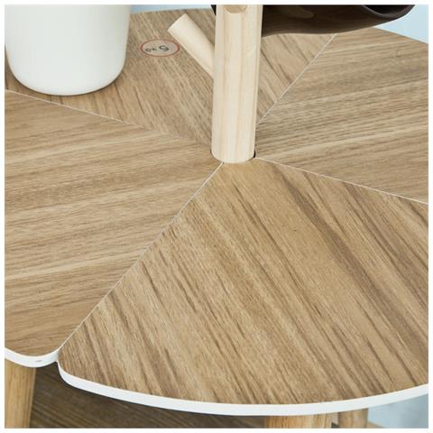 Tavolino Da Caffè, Tavolino Basso Da Divano, con Porta Bicchieri, fbt38-wn - Foto 5