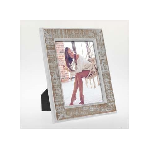 S. r. l. Levico Cornice portafoto in Legno, in Legno, Colore: Beige / Bianco, per Formato Immagine 15 x 20 cm, - Foto 5