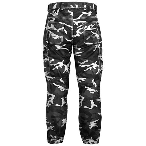 Pantalone Jeans Mimetico Moto Rinforzi Aramid Protezioni Tasconi Lato Marrone 30 - Foto 3