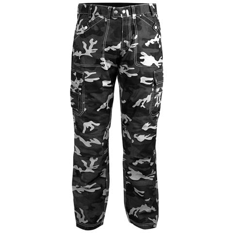 Pantalone Jeans Mimetico Moto Rinforzi Aramid Protezioni Tasconi Lato Marrone 30 - Foto 1