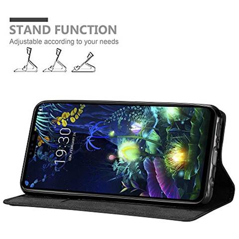 Custodia Compatibile Con Lg V50 In Nero Di Notte - Coperchio Protettiva Con Chiusura Magnetica, Funzione Stand E Tasca Per Le Carte - Foto 4