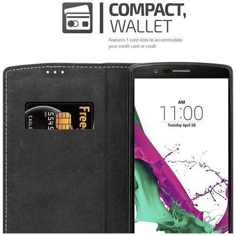 Custodia Compatibile Con Lg G4 / G4 Plus In Oro Rosato Nero - Coperchio Protettiva Con Chiusura Magnetica, Funzione Stand E Tasca Per Le Carte - Foto 8