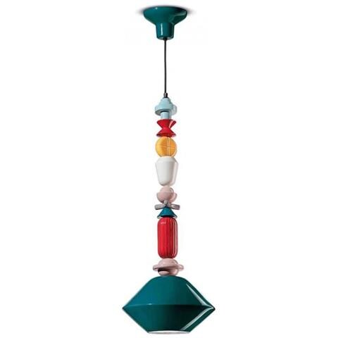 Lampada A Sospensione Decò H87 C2512-vpe Colore Blu Petrolio - Foto 1