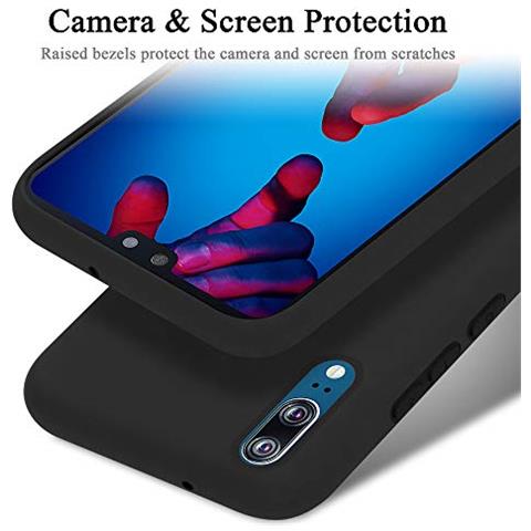 Custodia Compatibile Con Huawei P20 In Liquid Nero - Coperchio Protettivo In Silicone Tpu Flessibile - Foto 2