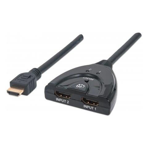 Switch HDMI 1.3 a 2 Porte Colore Nero - Foto 1