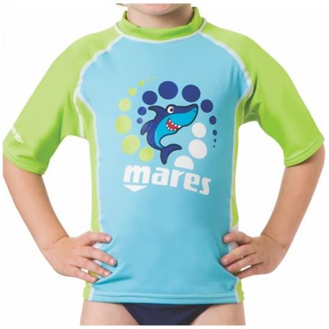 Rash Guard Manica Corta Bambino Azzurro M - Foto 2