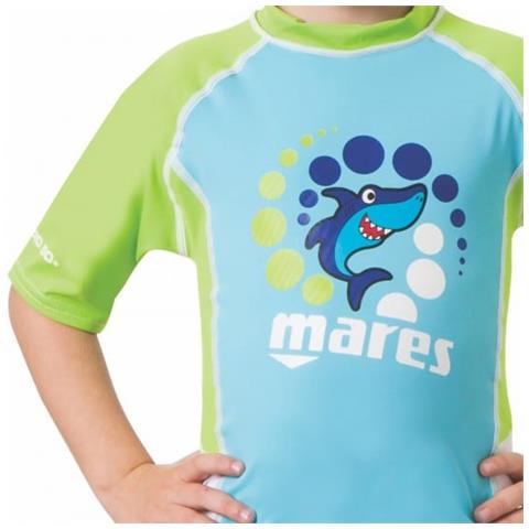 Rash Guard Manica Corta Bambino Azzurro M - Foto 3