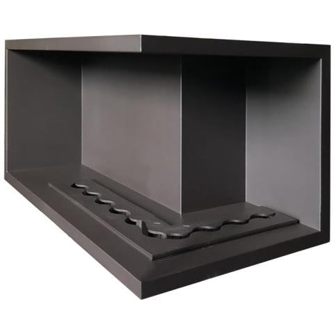 Nilla Corn - Biocamino Angolare Caminetto A Bioetanolo Da Incasso. Apertura Destra - Bruciatore Onda 70x47cm Angolare / Capienza 15,4l - Foto 2