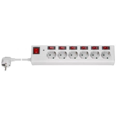 Goobay 72568 Prolunghe E Multiple 1,5 M 6 Presa (e) Ac Interno Bianco - Foto 1