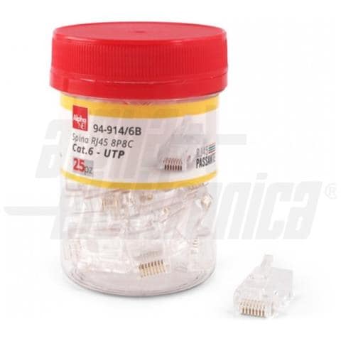 Spina Modulare Rj45 8p8c Cat. 6 Passante - Utp - Alphaelettronica 94-914/6b - Foto 1