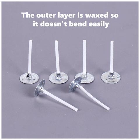 Stoppini Per Candele Per Lumini, Confezione Da 100 White - Foto 2