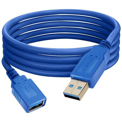 Cavo Prolunga Usb 3.0 Sincronizzazione 5gb /s Lunghezza 1 Metro E 50, Blu - Foto 2