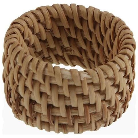 Anello Portatovagliolo Marrone Rattan 5 X 3 X 5 Cm - Foto 1