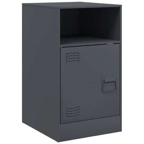 Comodino Antracite 34,5x39x62 cm in Acciaio - Foto 1