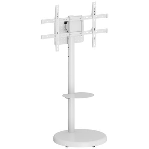Supporto A Pavimento Con Mensola Trolley Tv Lcd /led /plasma 37-86'' Bianco - Foto 1