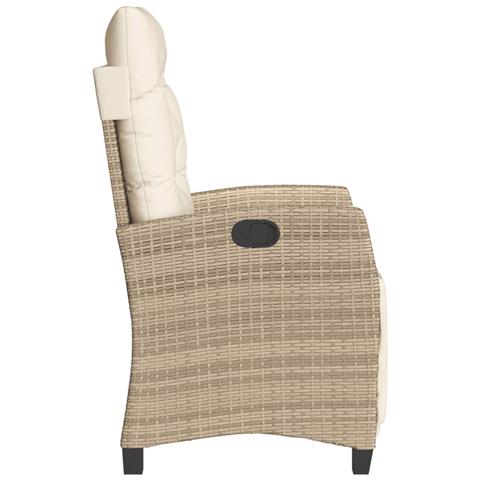Sedie da Giardino Reclinabili 2 pz con Poggiapiedi Polyrattan - Foto 10