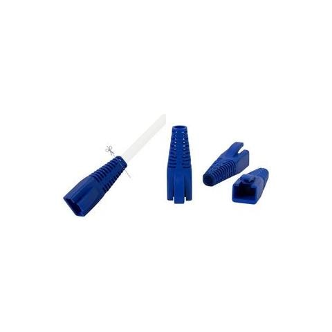 Knickschutztlle Fr Rj45 Stecker, Krzbar, Blau Aus Pvc 95a, Fr Kat. 5, Kat. 6 Oder Kat. 6a Rj45 Stecker, - 1 Stck (mp0059) - Foto 1