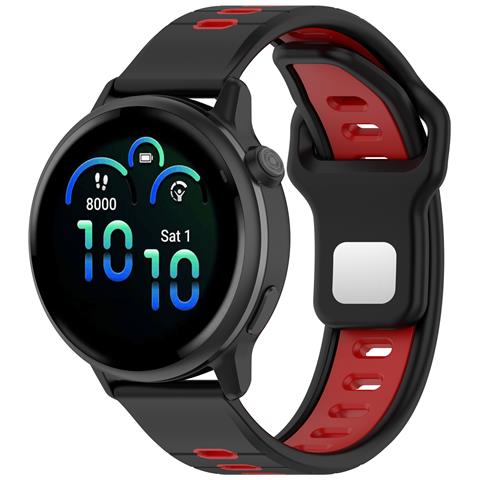 Elegante Cinturino Di Ricambio Da 22 Mm Per Garmin Vivoactive 6 Black+red - Foto 1