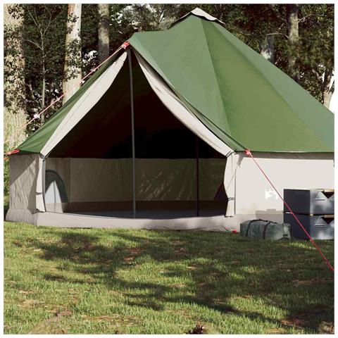 Tenda Familiare Tipi per 8 Persone Verde Impermeabile - Foto 1