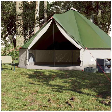 Tenda Familiare Tipi per 8 Persone Verde Impermeabile - Foto 2