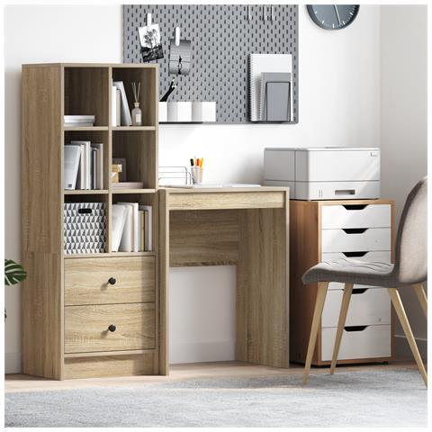 Scrivania per computer Rovere di Sonoma Legno ingegnerizzato - Foto 2