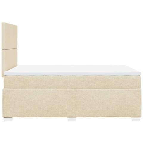 Giroletto a Molle con Materasso Crema 120x190 cm in Tessuto - Foto 9