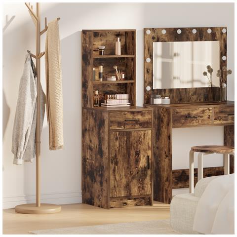 Mobile Alto in Rovere Fumè, 40x41x135 cm, in Legno Ingegnerizzato - Foto 2