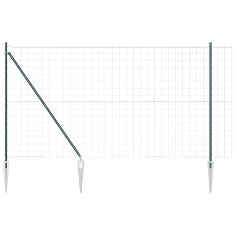 Recinzione Euro con 7 pali a spillo 1.6x10 m acciaio zincato verde - Foto 1