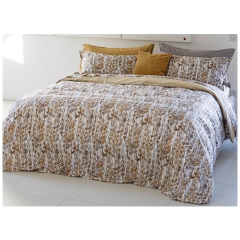 Completo Lenzuola Letto In Cotone Modello Les Uniques Dis. 2511 Singolo Beige 138 - Foto 1