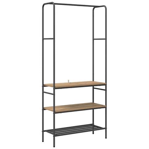 Ripiano per vestiti con mensole rovere artigianale - Foto 1