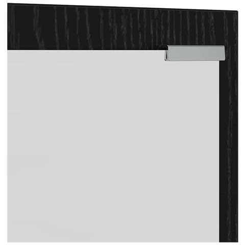 Appendiabiti a muro con specchio Rovere Nero 100 x 10 x 100 cm - Foto 9