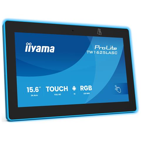 TW1625LASC-B3PNR visualizzatore di messaggi Pannello piatto interattivo 39,6 cm (15.6") LED Wi-Fi 450 cd /m² Full HD Nero Touch screen Processore integrato Android 24/7 - Foto 1