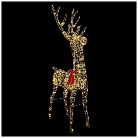 Renna 3D con 140 LED Bianco caldo 128 cm PET - Foto 2