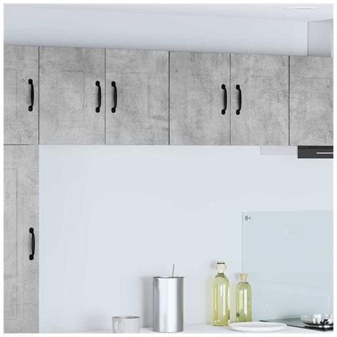 Pensile cucina con porta 2 pcs Grigio cemento 60 x 31 x 40 cm - Foto 2