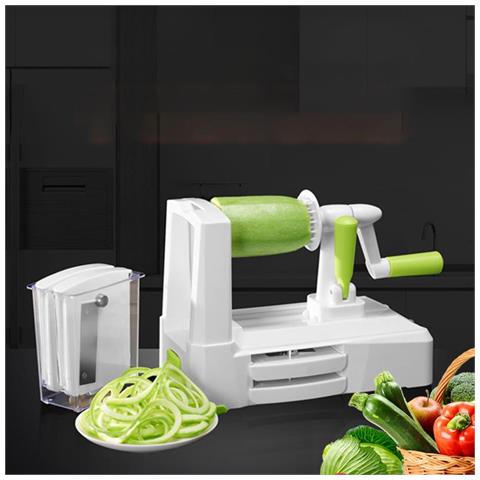 Spiralizzatore Manuale Per Verdure - Affettatrice, Taglierina E Grattugia Versatile Con Lame Multiple - Foto 6