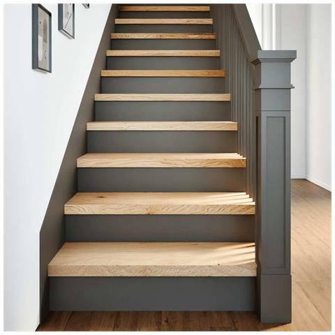 Gradini 4 pz 70x30x2 cm in Rovere Massello Non Trattato - Foto 2