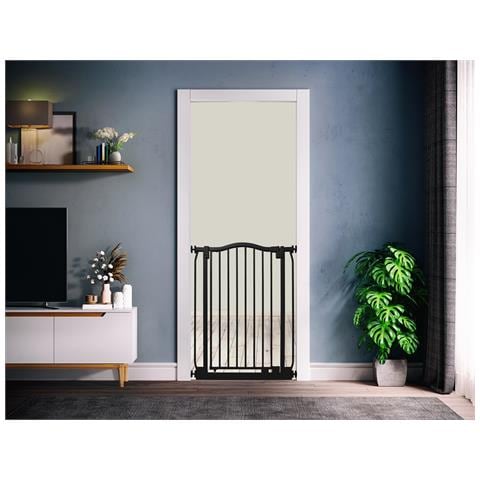 Safetots Cancelletto Di Sicurezza Extra Alto Con Parte Superiore Incurvata, 143cm - 152cm, Nero Opaco, Extra Alto Con 100cm Di Altezza - Foto 2
