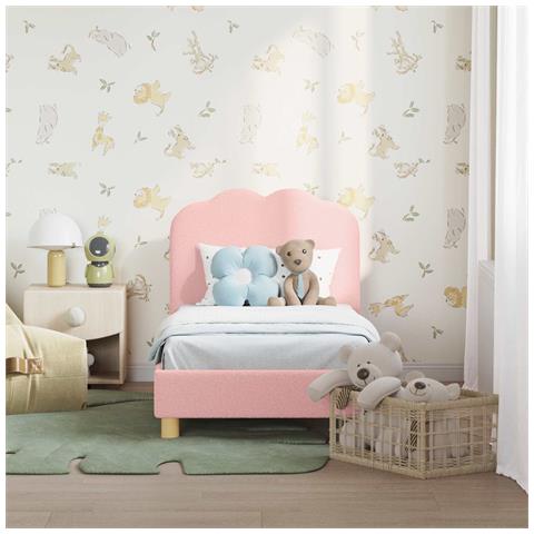 Struttura letto per bambini con testata Rosa 70 x 140 cm - Foto 2