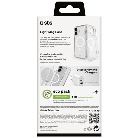 Light Mag custodia per cellulare 15,5 cm (6.1") Cover Trasparente - Foto 2
