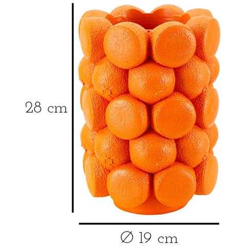 Vaso Orange Arancione In Resina A Grappolo Di Arance 19x28 Cm - Foto 7