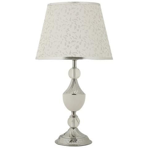 Lampada Da Tavolo Vkh907-argento-tessuto-30x30x54 Cm - Foto 1