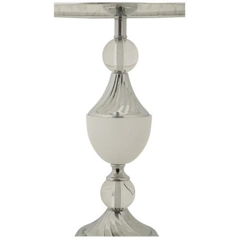 Lampada Da Tavolo Vkh907-argento-tessuto-30x30x54 Cm - Foto 2