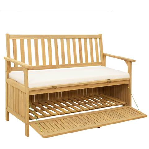 Panchina con contenitore con cuscino con porta 120 x 63 x 84 cm - Foto 2