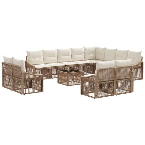Set Divano da Giardino 13 pcs Beige polyrattan - Foto 1