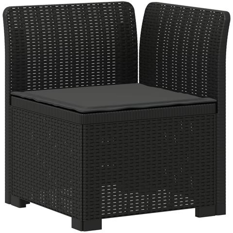 Divano da Giardino a 1 Posto con Cuscino Aspetto Rattan PP - Foto 1