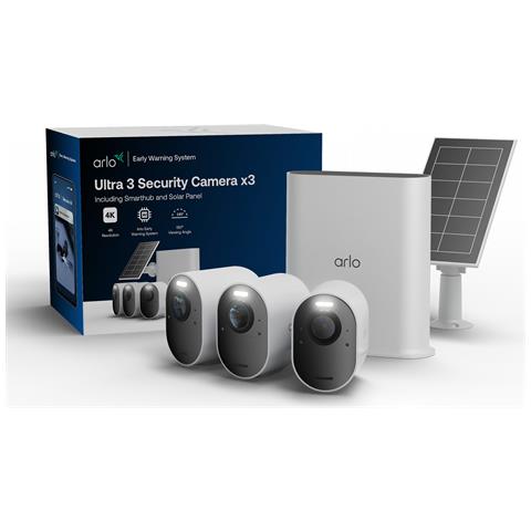 Ultra Telecamera di sicurezza 3 4K, set da 3 con pannello solare - Foto 1