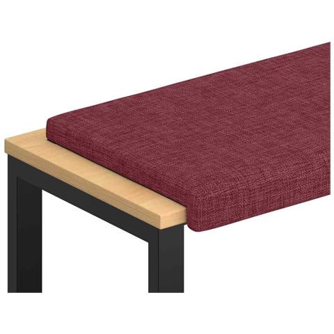 Cuscino per panchina Tessuto Rosso Vino Profondità 35 cm - Foto 1